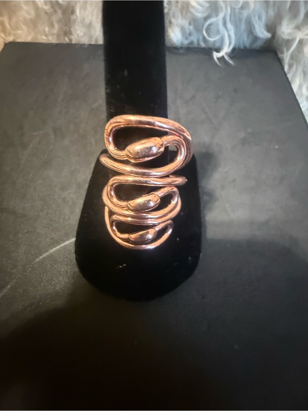Charming Charlie Rose-Copper Snake Wrap Ring